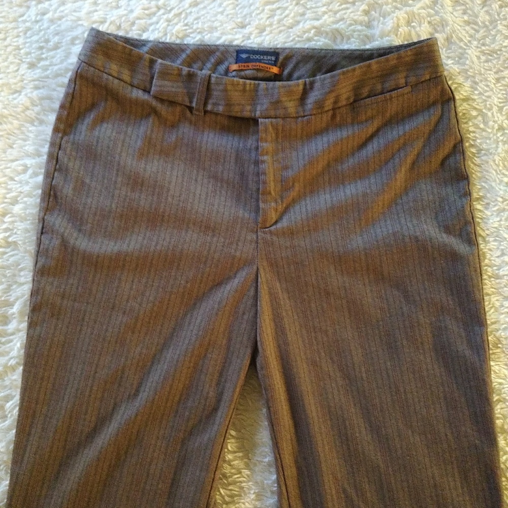 Dockers pinstriped wide leg pants